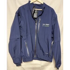 Zero Restriction Gore Tex Jacket Mens XL Blue Waterproof Golf Rain Coat Cargo